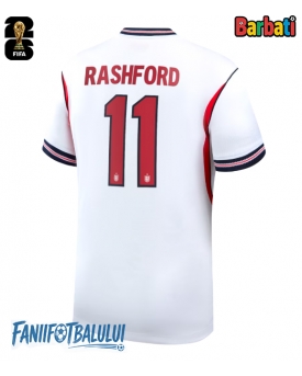 Anglia Marcus Rashford #11 Tricou Fotbal Replică Mondial 2026 Barbati Acasa